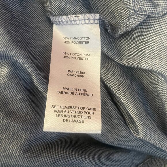 Travis Mathew Floral Pocket Polo Shirt Mens XXL Golf SS Gray Blue No Maps Hawaii - Picture 5 of 7